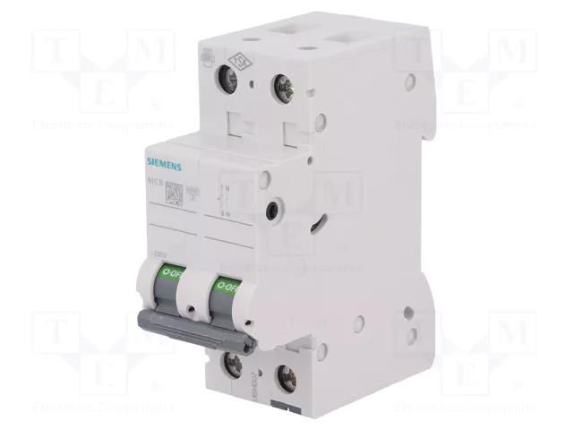 Circuit breaker; 400VAC; Inom: 10A; Poles: 1+N; Charact: C; 6kA; IP20 SIEMENS 5SL6510-7