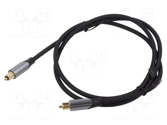 Cable; Toslink plug,both sides; 3m; Plating: gold-plated; black VENTION BAVHI