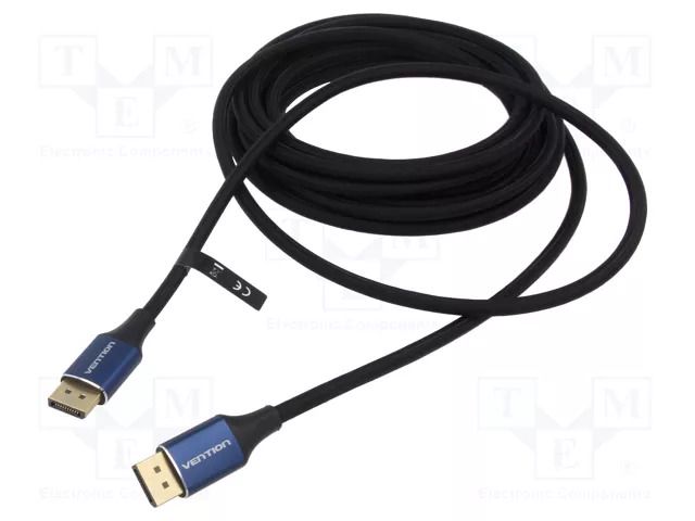 Cable; DisplayPort plug,both sides; textile; DisplayPort 1.4 VENTION HCABI