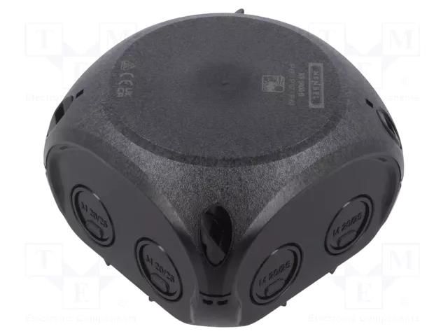 Enclosure: junction box; X: 104mm; Y: 104mm; Z: 70mm; IP66,IP67 HENSEL HENSEL-KF-0400-B