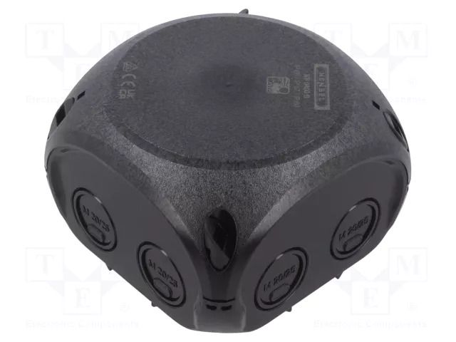 Enclosure: junction box; X: 104mm; Y: 104mm; Z: 70mm; IP66,IP67 HENSEL HENSEL-KF-0400-B