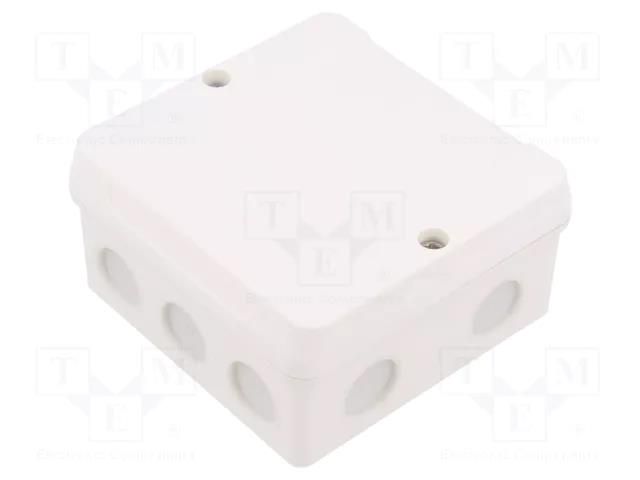 Enclosure: junction box; X: 98mm; Y: 98mm; Z: 55mm; IP55; white HENSEL HENSEL-DE-9346