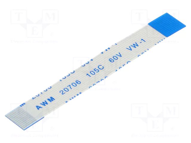 FFC tape; Cores: 12; Tape ph: 0.5mm; L: 50mm; 500mA; 60V; FFC5-TIN GCT 05-12-D-0050-A
