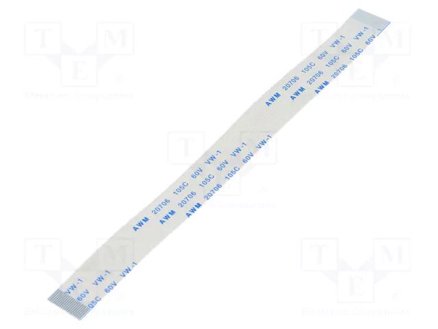 FFC tape; Cores: 20; Tape ph: 0.5mm; L: 127mm; 500mA; 60V; FFC5-TIN GCT 05-20-A-0127-A