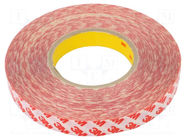 Tape: fixing; W: 19mm; L: 50m; Thk: 0.2mm; double-sided; transparent 3M 3M-GPT-020F-19-50