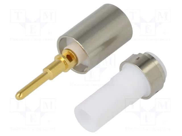 Connector: coaxial; 1S; plug; male; soldering; for cable; 12A; IP50 LEMO FFA.1S.250.ZTA