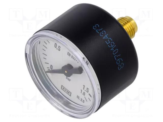 Manometer; 0÷1.6bar; M10x1,rear connection; 40mm; Temp: -20÷60°C PNEUMAT 110.42-K-M