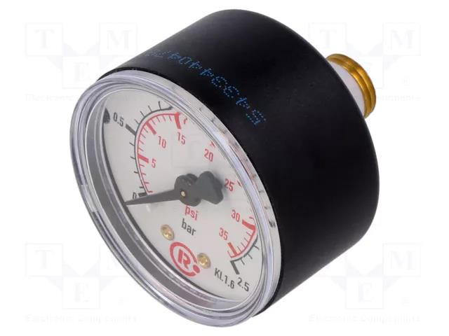 Manometer; 0÷2.5bar; 50mm; non-aggressive liquids,inert gases PNEUMAT 203-KD