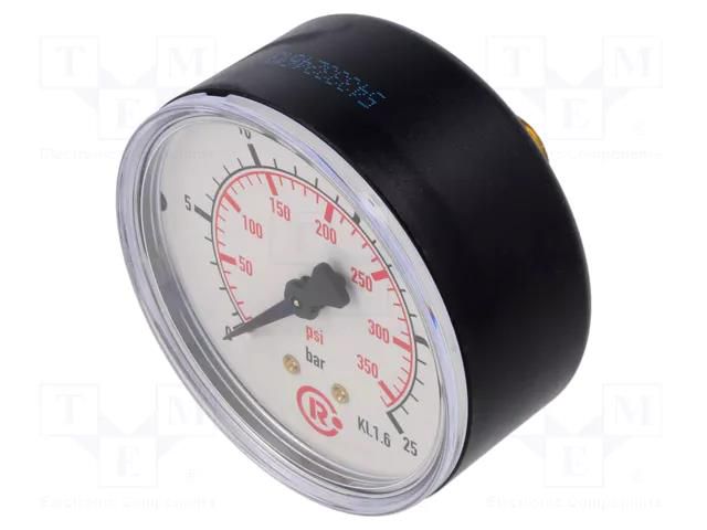 Manometer; 0÷25bar; 63mm; non-aggressive liquids,inert gases PNEUMAT 219-KD