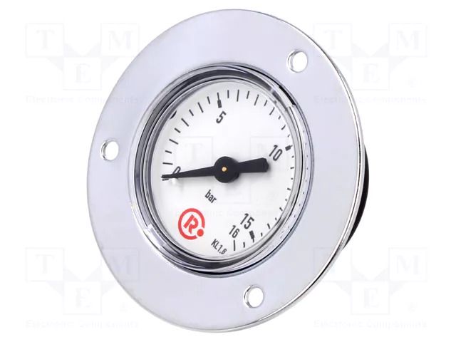 Manometer; 0÷16bar; G 1/8",rear connection; 40mm; Temp: -20÷60°C PNEUMAT 307/40
