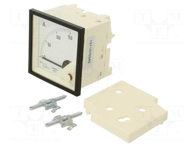 Ammeter; on panel; I DC: 0÷150A; Class: 1.5; Length: 61mm; 600V; MA17 LUMEL MA17N-AB1700000000