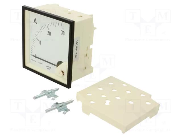 Ammeter; on panel; I DC: 0÷30A; Class: 1.5; Length: 95mm; 600V; MA19 LUMEL MA19-NAB1100000000