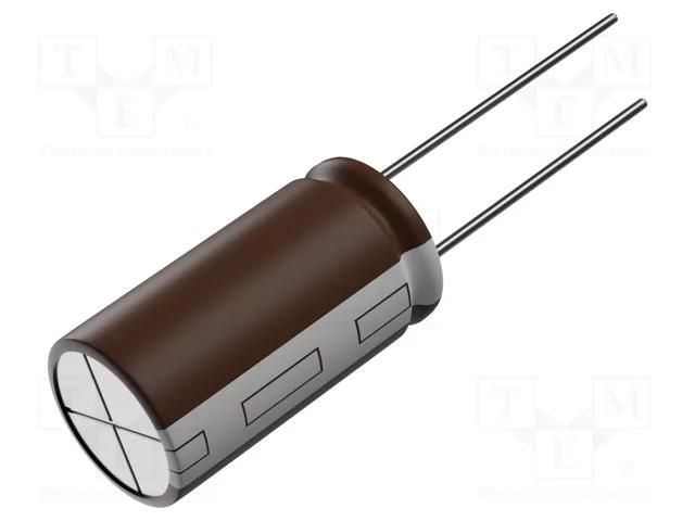 Capacitor: electrolytic; low ESR; THT; 12000uF; 6.3VDC; Ø18x31.5mm NICHICON UPW0J123MHD