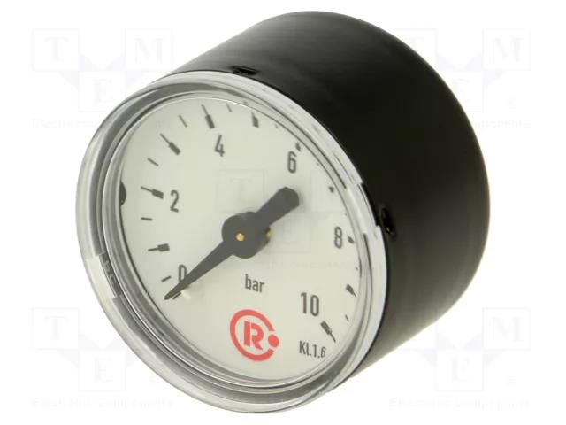 Manometer; 0÷10bar; 40mm; non-aggressive liquids,inert gases PNEUMAT 110.46