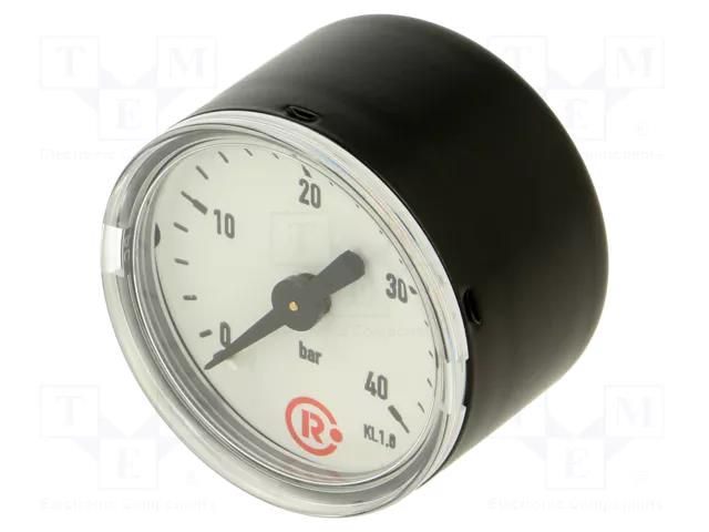 Manometer; 0÷40bar; 40mm; non-aggressive liquids,inert gases PNEUMAT 110.49