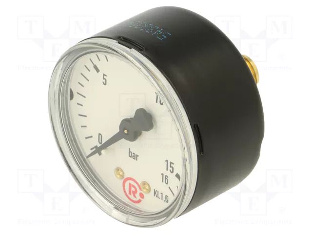 Manometer; 0÷16bar; G 1/4",rear connection; 50mm; Temp: -20÷60°C PNEUMAT 207