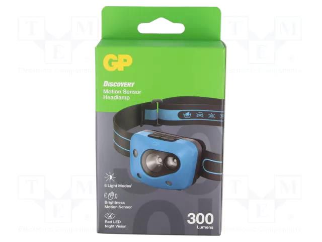 Torch: LED headtorch; waterproof; 35lm,300lm; IPX4 GP GP-CH44