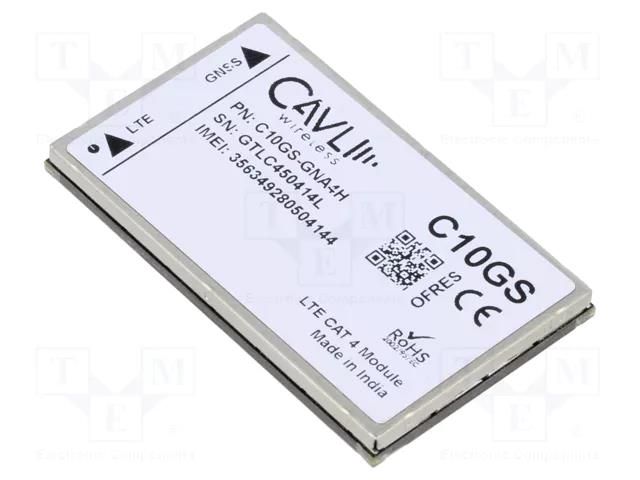 Module: LTE; Down: 150Mbps; Up: 50Mbps; LGA; SMD; GNSS,LTE CAT4; eSIM CAVLI WIRELESS INCORPORATED C10GS-GNA4H