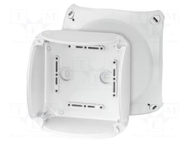 Enclosure: junction box; X: 130mm; Y: 130mm; Z: 77mm; IP66,IP67; grey HENSEL HENSEL-KF-0600-H