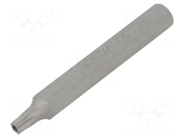 Screwdriver bit; Torx® with protection; T30H; Overall len: 75mm BETA BE867RTX/L30