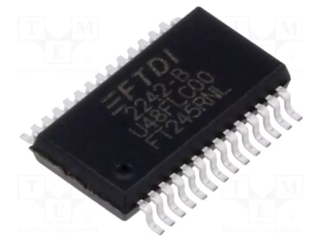 IC: interface; USB-FIFO; Full Speed; 3.3÷5.25VDC; tube; SSOP28 FTDI FT245RNL-TUBE