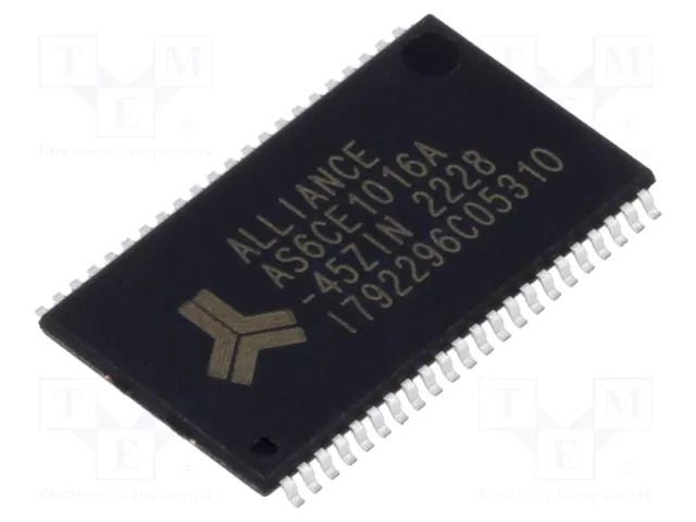 IC: SRAM memory; 1MbSRAM; 64kx16bit; 2.7÷3.6V; 45ns; TSOP44 II ALLIANCE MEMORY AS6CE1016A-45ZIN