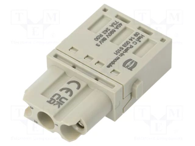 Connector: HDC; module; female; 40A; 690V; Han-Modular®; PIN: 3 HARTING 09140035101