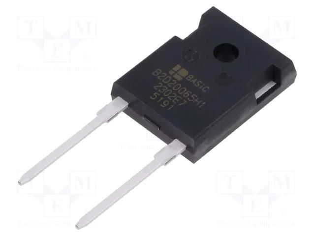 Diode: Schottky rectifying; SiC; THT; 650V; 20A; TO247-2; Ir: 15uA BASiC SEMICONDUCTOR B2D20065H1