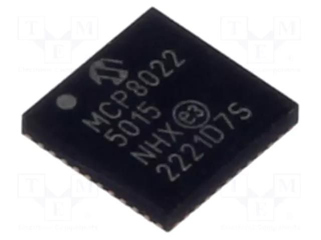 IC: driver; 3-phase motor controller,LDO; UART; VQFN40; 0.5A; Ch: 3 MICROCHIP TECHNOLOGY MCP80225015HNHXVAO