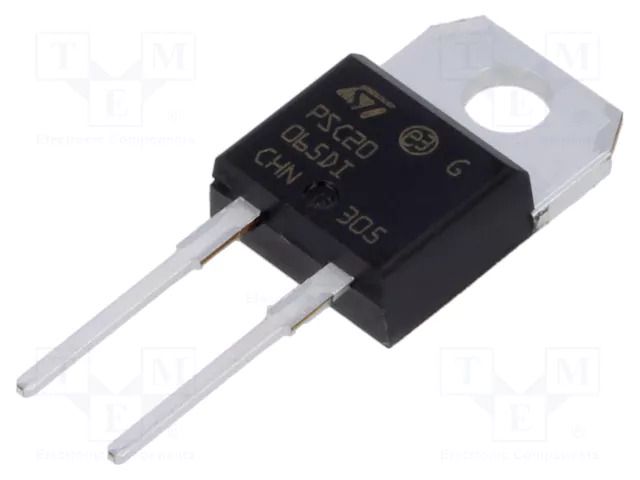 Diode: Schottky rectifying; SiC; THT; 650V; 20A; TO220AC; Ir: 2mA STMicroelectronics STPSC20065DI