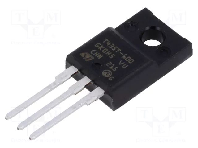 Triac; 600V; 4A; TO220FP; Igt: 35mA; Snubberless™ STMicroelectronics T435T-600FP