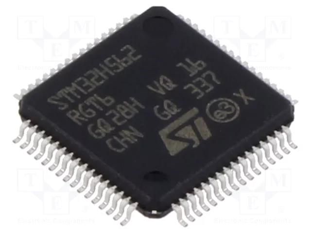 IC: STM32 ARM microcontroller; 250MHz; LQFP64; 1.71÷3.6VDC STMicroelectronics STM32H562RGT6