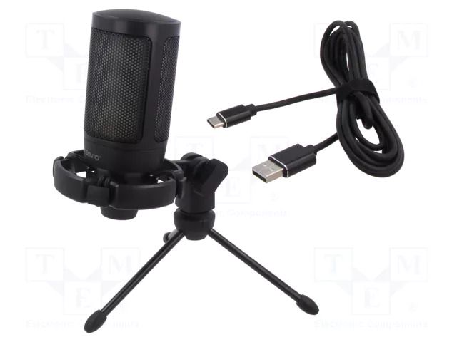 Microphone; black,red; USB A; wired; PnP; 1.8m; 60Hz÷18kHz; -40dB SAVIO SAVGMC-SONARPRO01