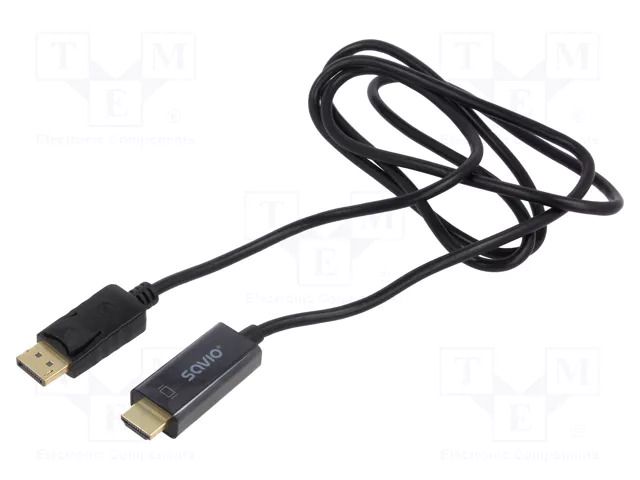 Cable; DisplayPort plug,HDMI plug; HDMI 1.4; Full HD 1080p SAVIO SAVKABELCL-56