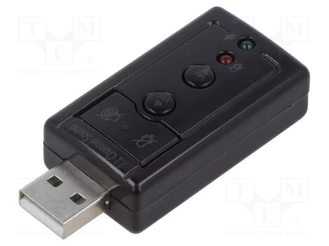 PC extension card: sound; stereo 7.1,USB 2.0; volume control SAVIO SAVAK-01