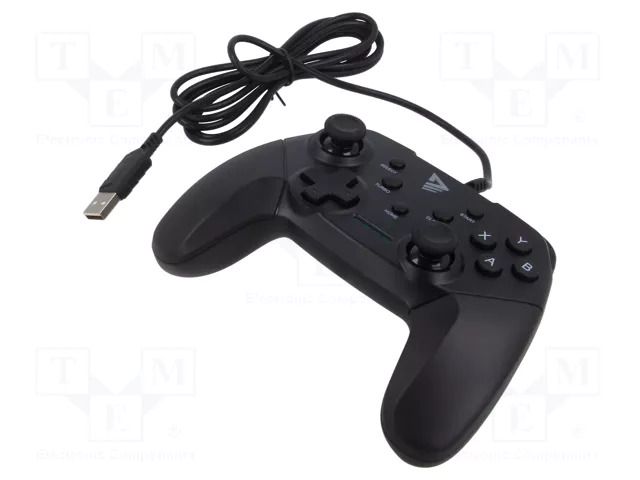 Gamepad; black; USB A; wired; analog joysticks,with LED; 1.8m SAVIO SAVGP-RAGE