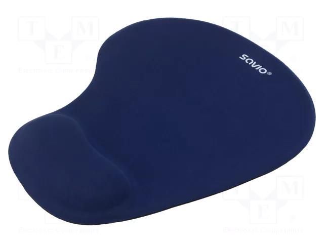 Pad; dark blue; mouse,wrist; Features: gel SAVIO SAVMP-01NB