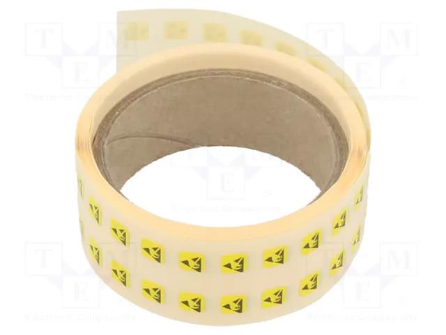 Self-adhesive label; ESD; 5x5mm; 1000pcs; yellow DESCO EUROPE SCS-242135