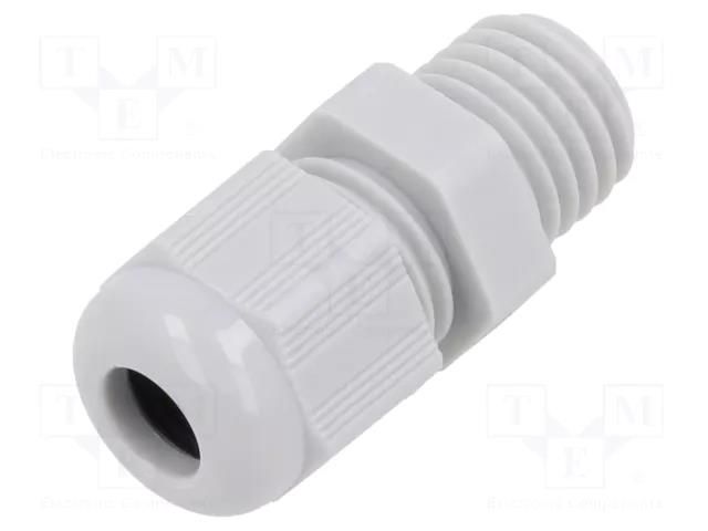 Cable gland; without nut; M12; 1.5; IP68; polyamide; light grey TE Connectivity 1SNG601013R0000