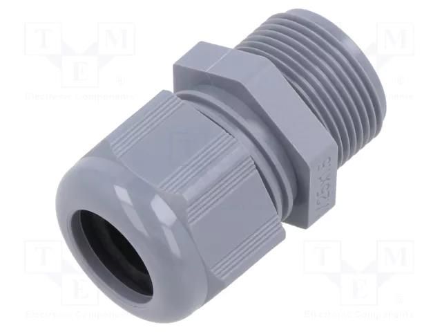 Cable gland; without nut,with long thread; M25; 1.5; IP68; grey TE Connectivity 1SNG601080R0000