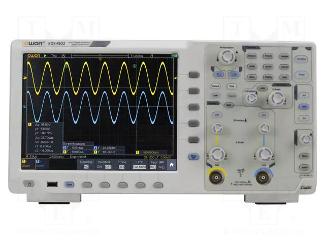 Oscilloscope: digital; Ch: 2; 500MHz; 5Gsps; 400Mpts; LCD TFT 10,4" OWON XDS4502