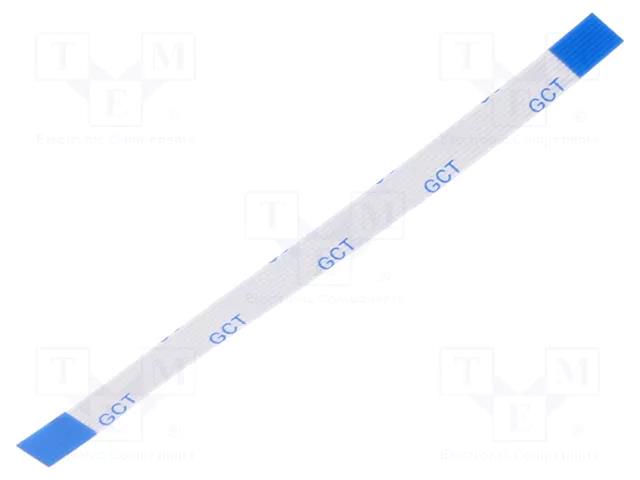FFC tape; Cores: 8; Tape ph: 0.5mm; L: 76mm; 500mA; 60V; FFC5-TIN GCT 05-08-A-0076-A