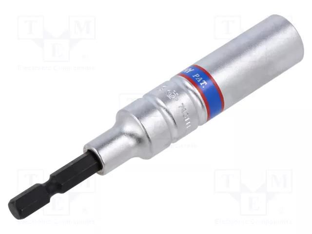 Socket; 6-angles,socket spanner; 13mm; 1/4" (E6,3mm); long KING TONY KT-76C1113M