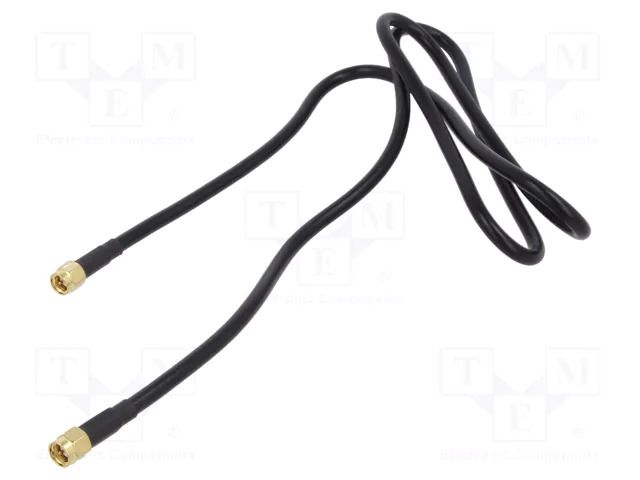 Cable; 1m; SMA male,both sides; black; straight; 50Ω ONTECK SMA-MM/OTK/1