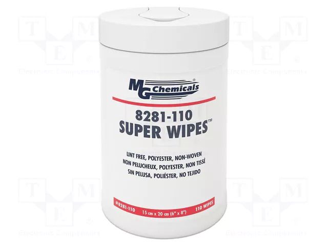 Cleaning cloth: cloth; non-woven polyester; 110pcs; 150x200mm MG CHEMICALS MGCH-8281-110