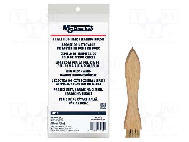Brush; hog hair; L: 120mm; for precision work; single sided MG CHEMICALS MGCH-857