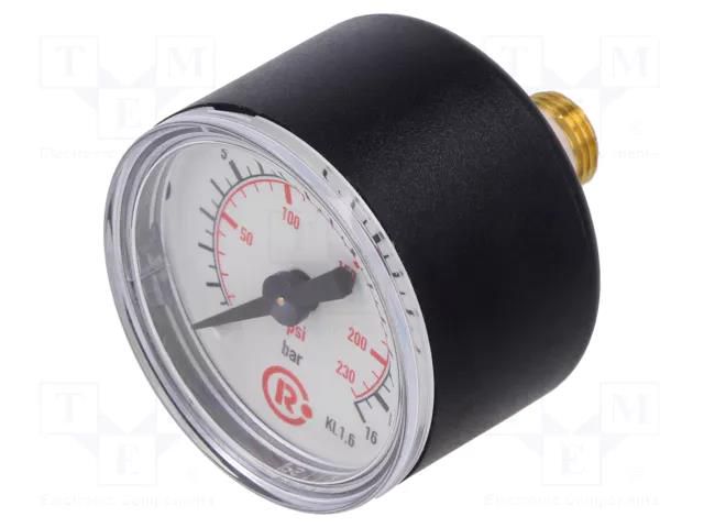 Manometer; 0÷16bar; 40mm; non-aggressive liquids,inert gases PNEUMAT 110.47-KD