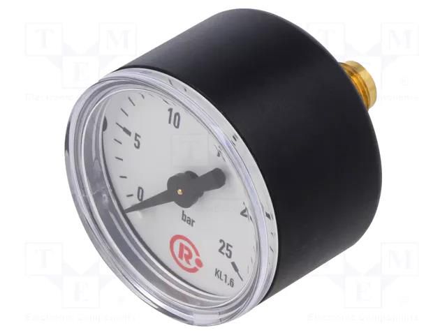 Manometer; 0÷25bar; 40mm; non-aggressive liquids,inert gases PNEUMAT 110.48-K