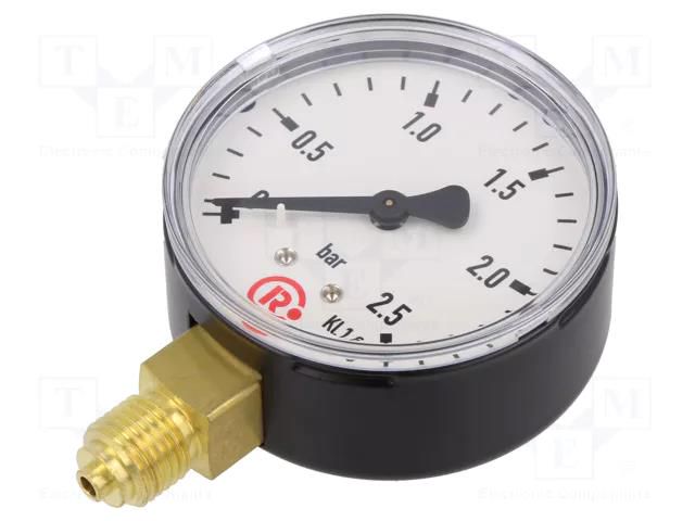 Manometer; 0÷2.5bar; G 1/4",bottom connection; 63mm; metal PNEUMAT 114