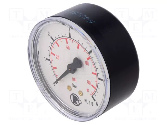 Manometer; 0÷6bar; G 1/4",rear connection; 63mm; Temp: -20÷60°C PNEUMAT 216-KD